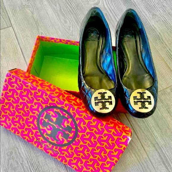 Tory Burch Shoes - Tory Burch Quinn-Ballet Patent Flats Size 8